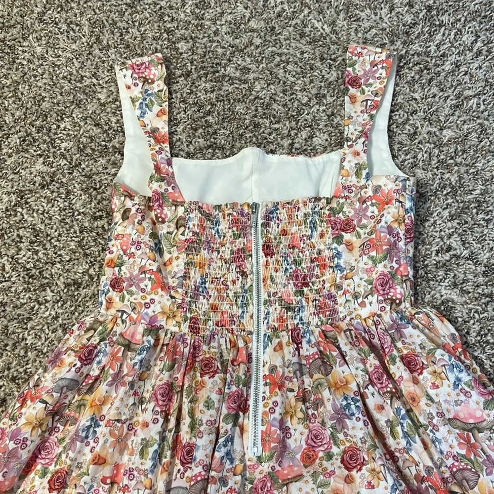 FOR LOVE & LEMONS THEODORA MIDI DRESS - PINK Size Medium - Picture 15 of 16